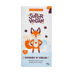 Barra de chocolate Super Vegan – Cookies ‘n’ Cream – 95g